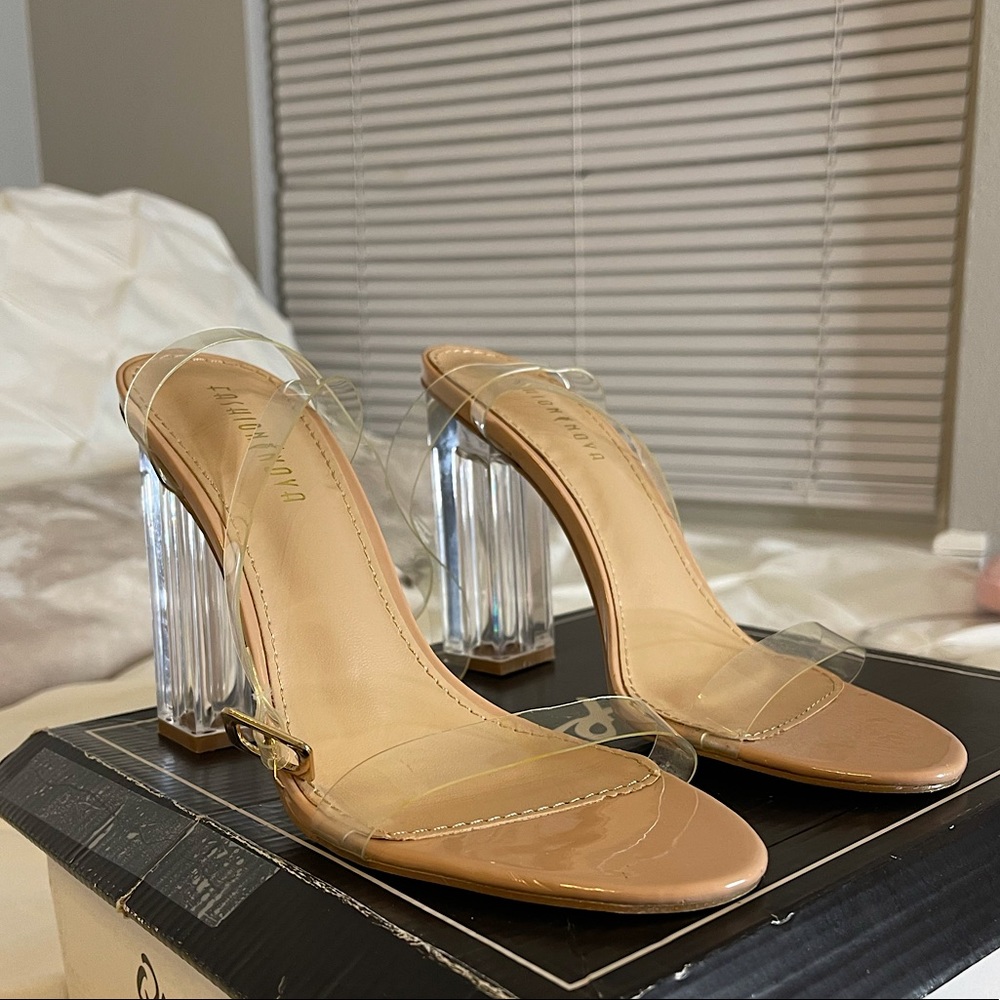 Fashion Nova Clear Heels